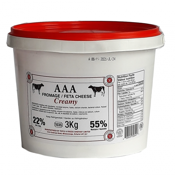 Double Cream “AAA” Feta Cheese 12 kg Messara Foods