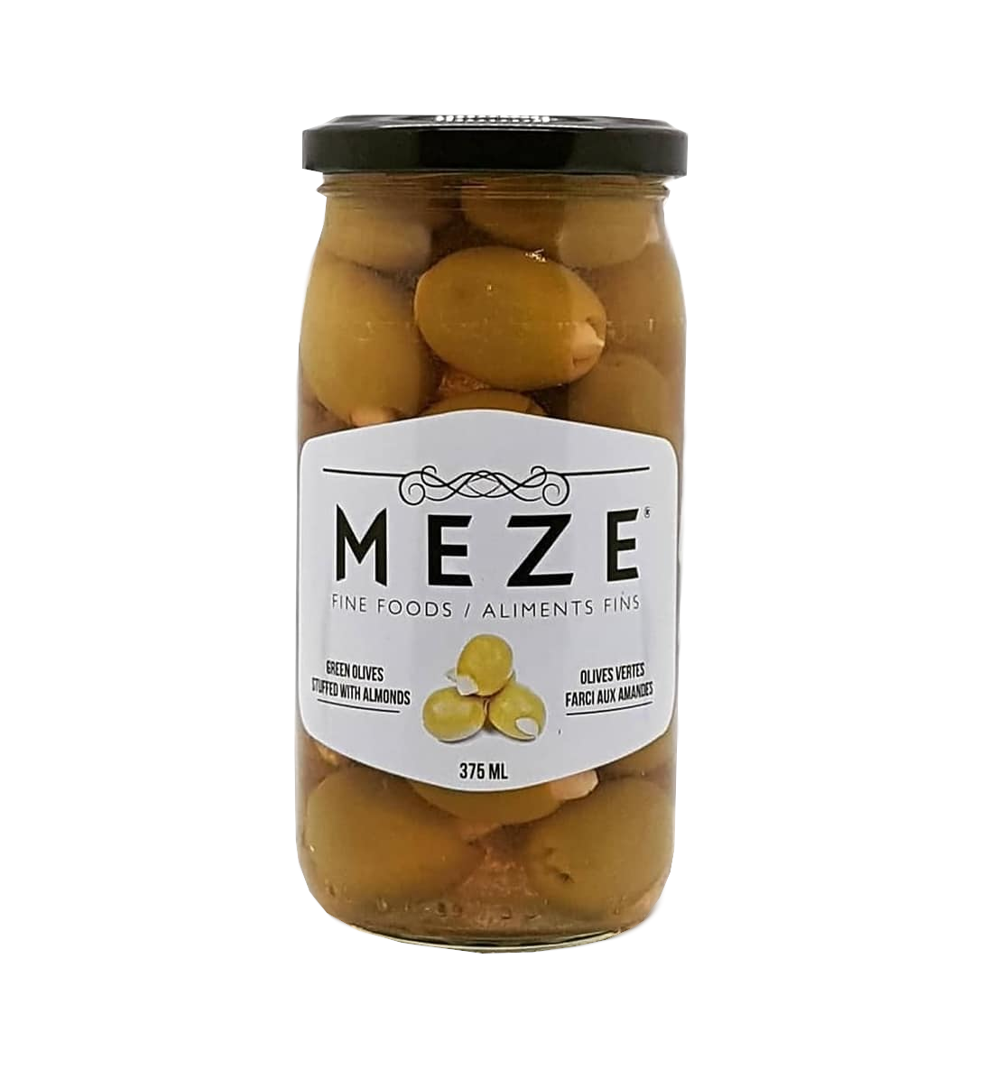 MEZE Green Olives stuffed with Almond Messara Foods